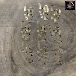 Dekor papierowy "Love" 10 szt.