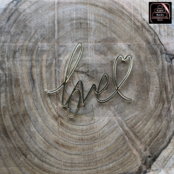 Topper dekor "love" serce