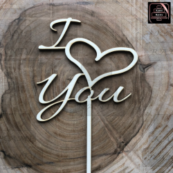 Topper "I love You" serce