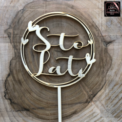 Topper "Sto Lat" koła, serca