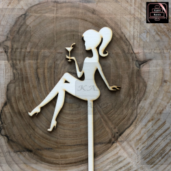 Topper kobieta z kieliszkiem 2