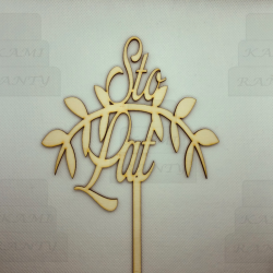 Topper "Sto Lat" liście