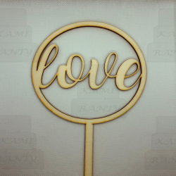 Topper "love" koło