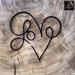 Dekor na bok - "love" serce