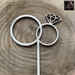 Topper - obrączki, diament