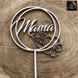 Topper "Mama" koło, kwiat,...