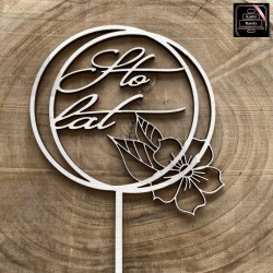 Topper "Sto Lat" koło,...