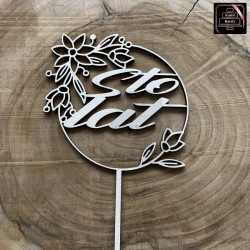 Topper "Sto lat" koło,...