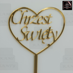 Topper "Chrzest Święty" serce