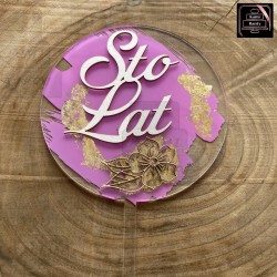 Topper "Sto lat",  handmade