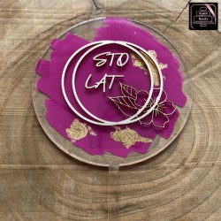 Topper "Sto lat", koła,...