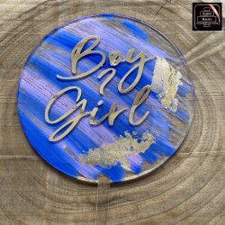 Topper "Boy Girl?",   handmade