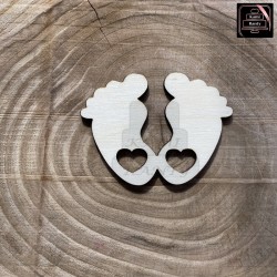 Topper dekor - stopy, serca