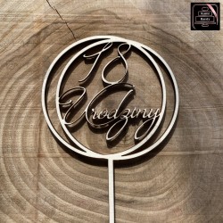 Topper "18 Urodziny" koła