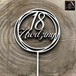 Topper "18 Urodziny" koła