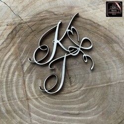 Dekor "K&T" serce, ornament