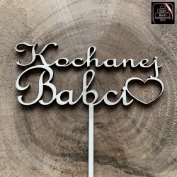 Topper "Kochanej Babci" serca