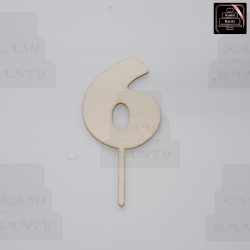 Topper cyfra gruba "6"