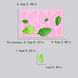 Forma silikonowa - Listki Mix
