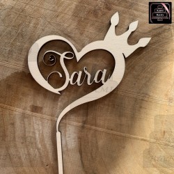 Topper "Serce+korona"