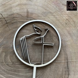 Topper Ptak+krzyż+biblia