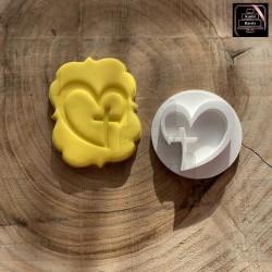 Stempel - serce krzyż